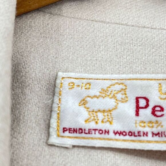 Vintage Young Pendleton Blazer Jacket Tan Wool Single Breasted Youth Kid's Sz 10 - Picture 6 of 8